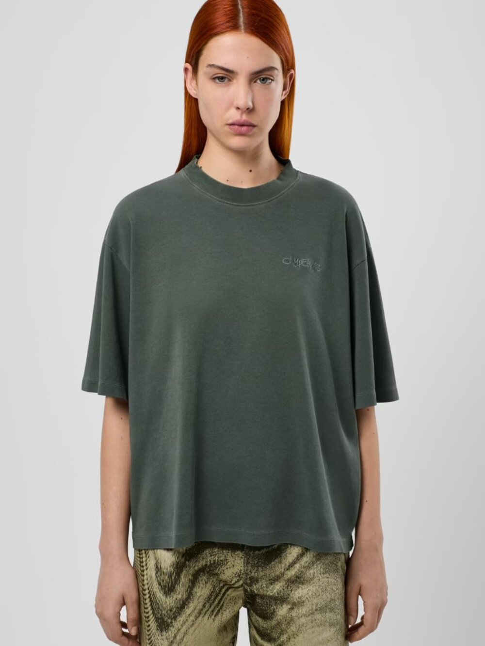 CAMPERLAB Green Organic Cotton Cutout Tee XS